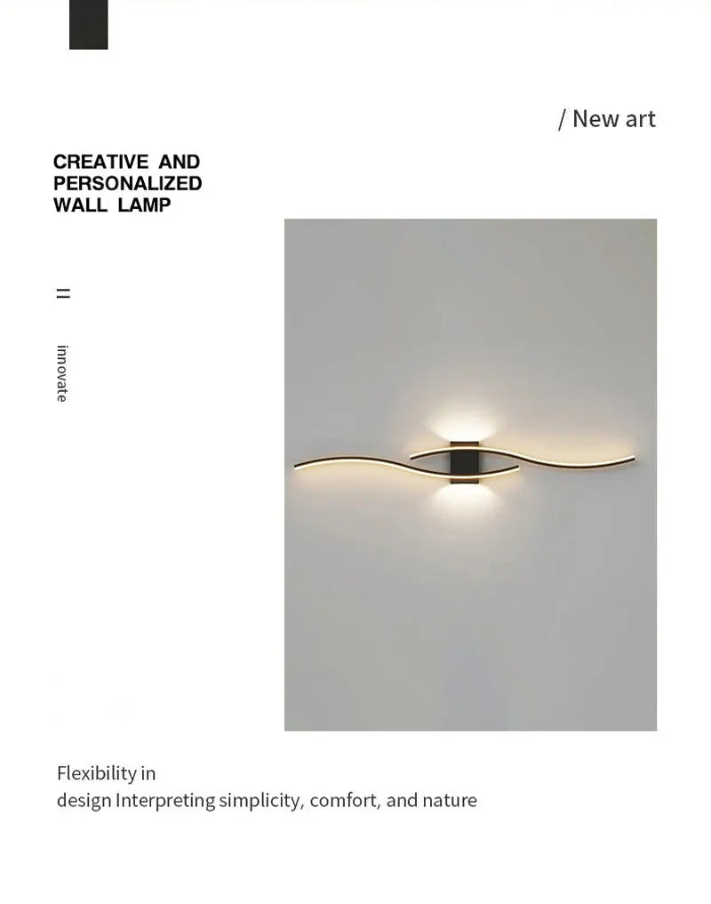 Long Strip LED Wall Lamps for Bedroom Living Room Indoor LED Wall Lights Wall Sconce for Corridor Aisle AC85-265V Interior Lamp