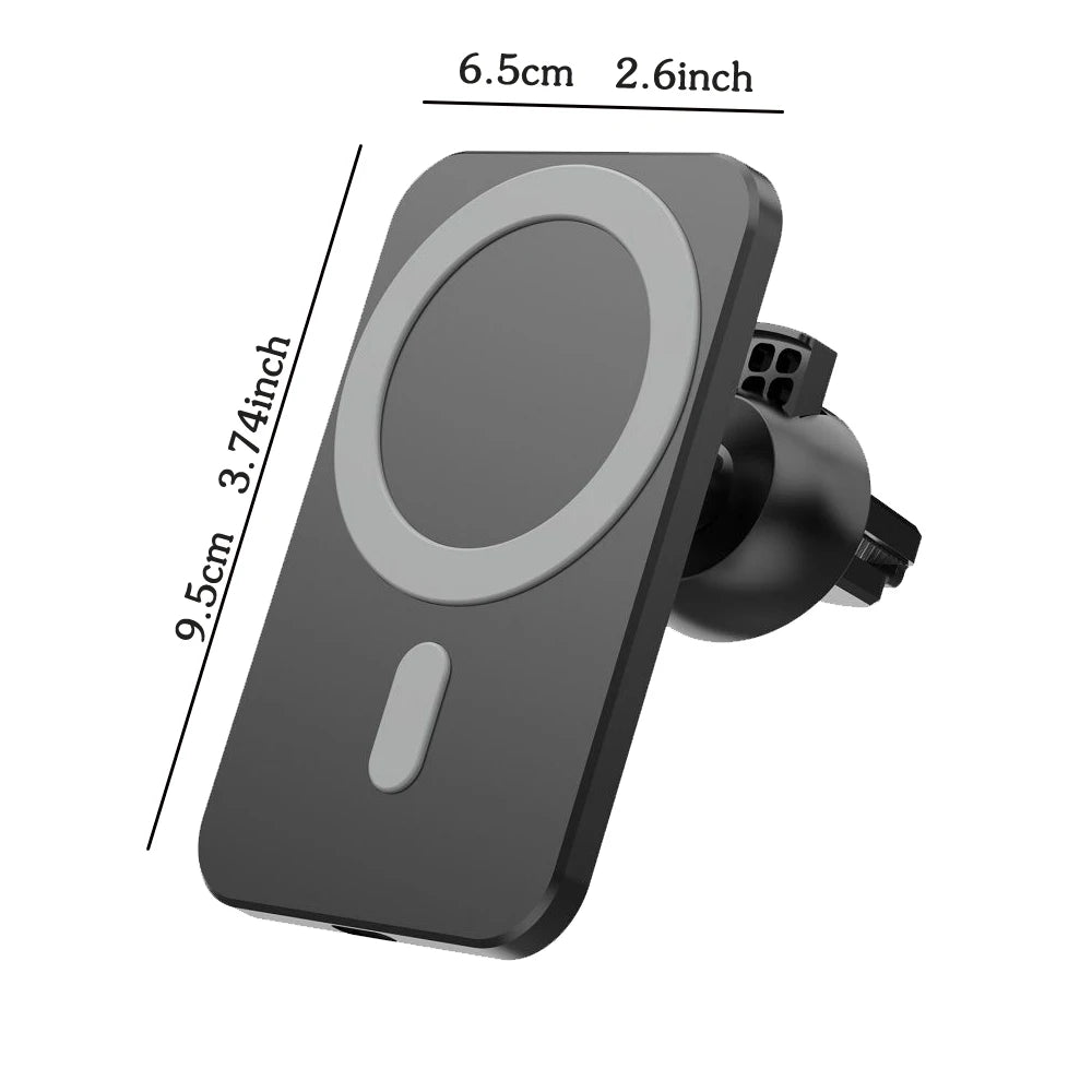 Magnetic Wireless Car Charger Air Vent Clip Phone Holder For Magsafe iPhone17 16 15 14 13 12 Pro Max Fast Car Charging Stand