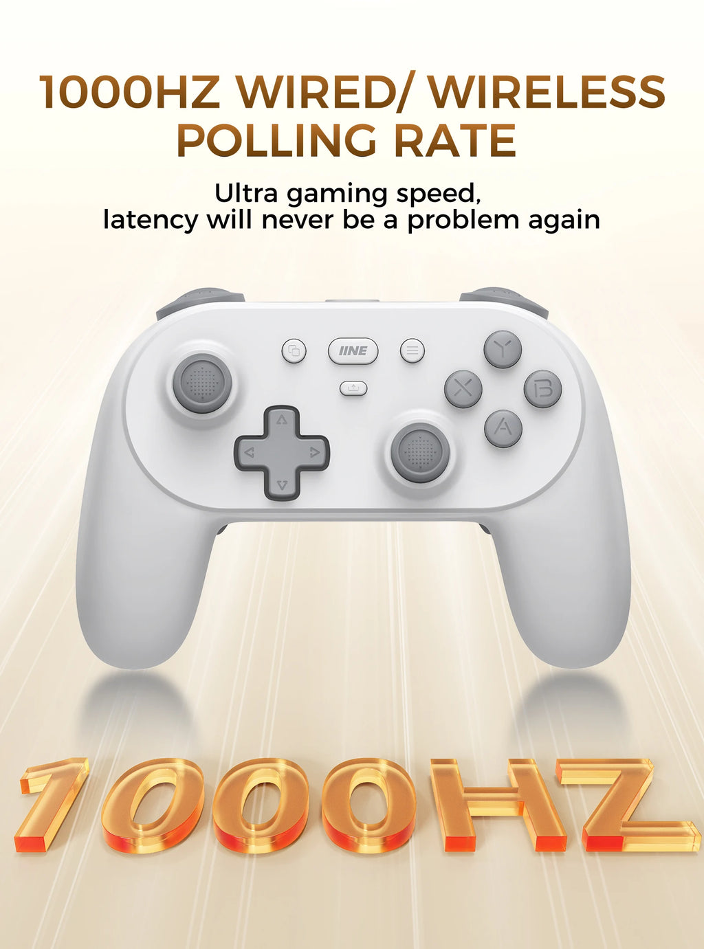 IINE PC/iOS/Android/Phone/Switch Wireless Controller , Hall Effect Triggers & Hall Effect Joysticks & 1000Hz Polling Rate
