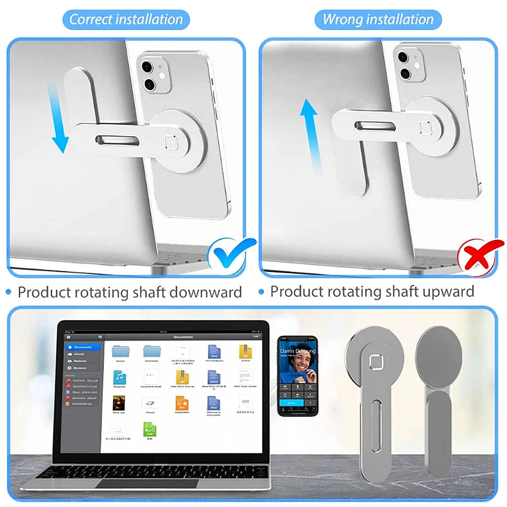 15W Fast Wireless Charger Magnetic Phone Holder for Magsafe IPhone 14 13 12 Metal Expansion Bracket Laptop Screen Side Mount