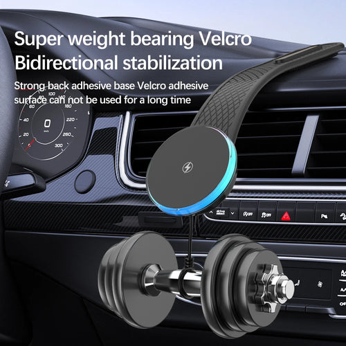 15w Car holder magnetic wireless charger compatible with iPhone MagSafe 17 16 15 14 13 12 car mount charger adjustable angle