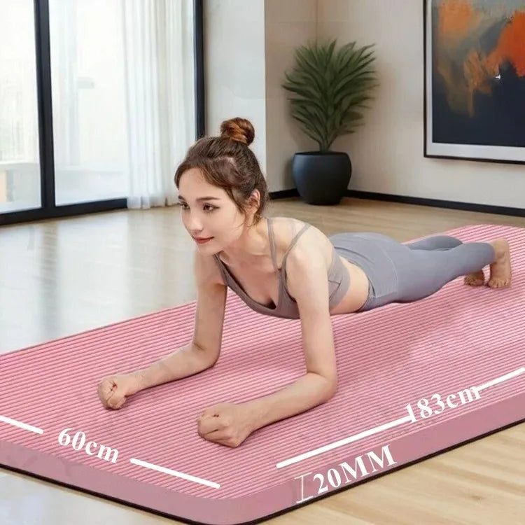 15MM-20MM Thick Yoga Mats Anti-slip Sport Fitness Blanket Exercise Yoga and Pilates Gymnastics Mat Fitness Equipment 183×60cm