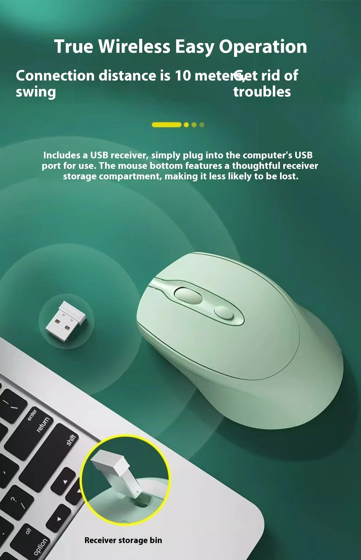 Bluetooth-Compatible Wireless Mouse 2.4G USB Wireless Computer Mouse Rechargeable Silent Mice For PC Laptop Macbook Tablet