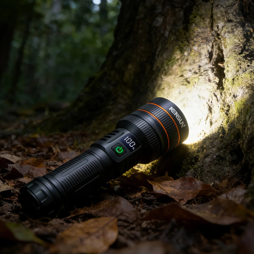 Most Powerful Long Shot LED Flashlight Zoomable Camping Torch Built-in 26650 Battery High Power Tactical Lantern for Outdoors
