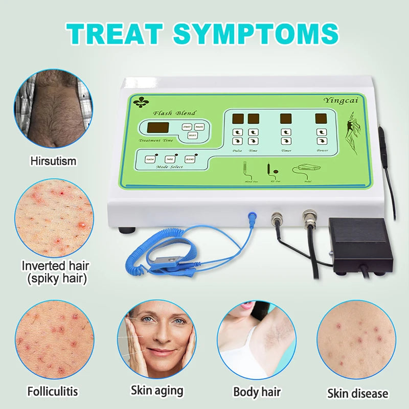 2025 Portable Electrolysis Epilators Removal Device Painless Electrolysis Machine Electric Needle Hair Removal for Men