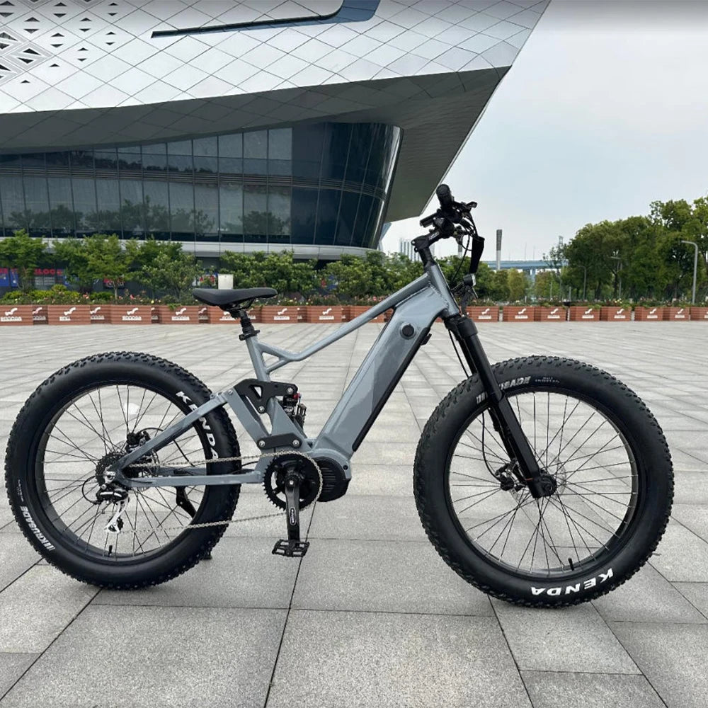 2026 New Model Mountain Electric Bicycle 48V 1000W 17.4Ah Mid-Drive Motor, 26"×4.0 Fat Tire Ebike For Outdoor & Adults