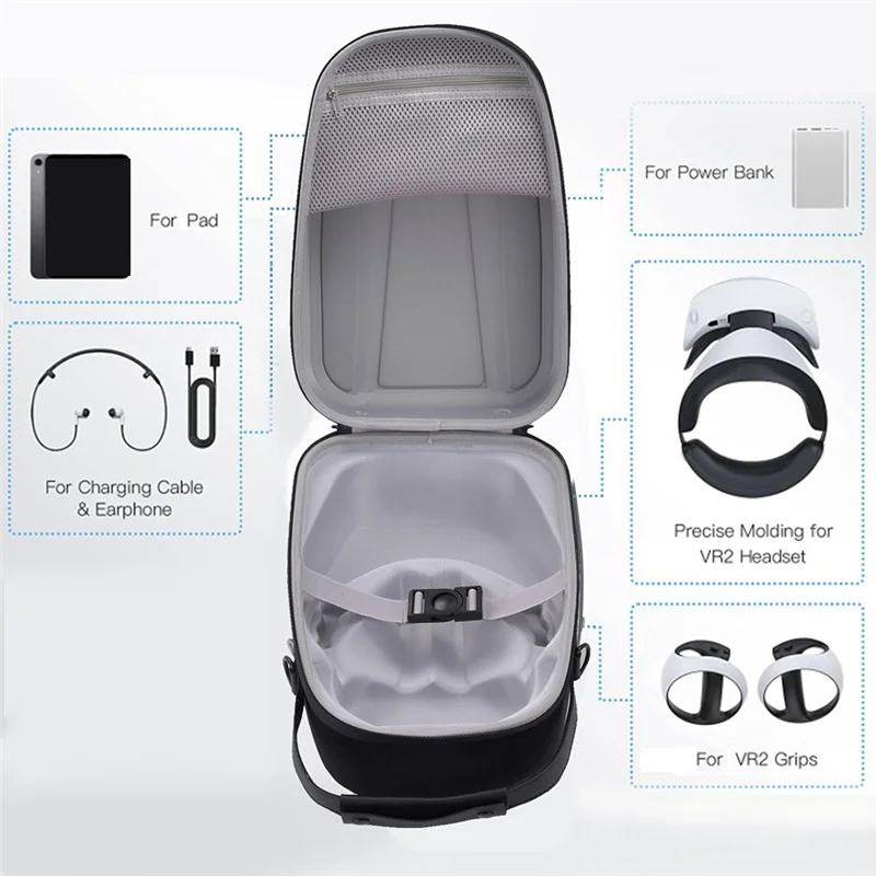 Storage Bag For PS VR2 VR Headset Handbag Shockproof Carrying Case Waterproof Protective Cover