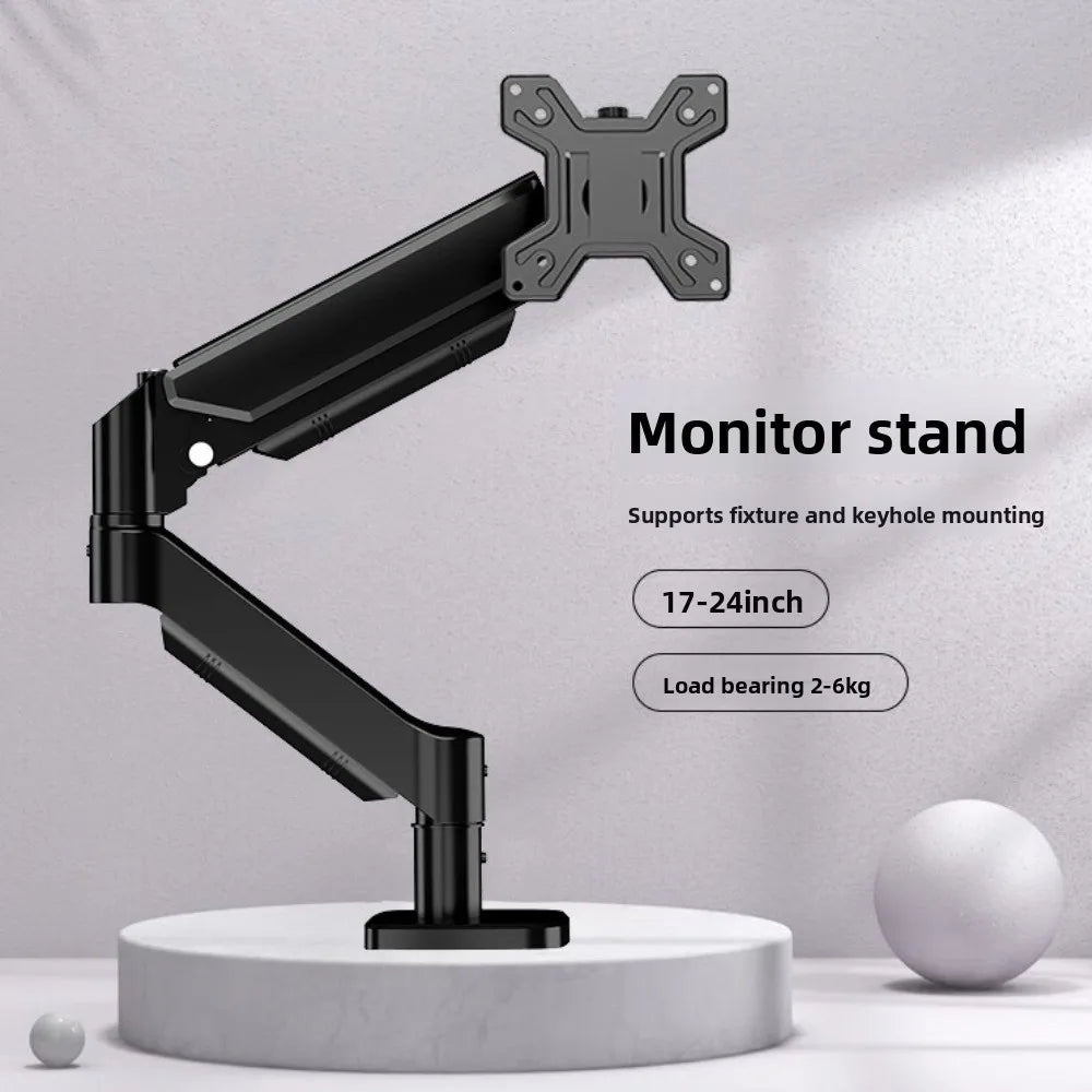 Desktop Mount Monitor Arm Stand with Tray Expandable Monitor Holder Ergonomic Universal Monitor Bracket Computer Monitor