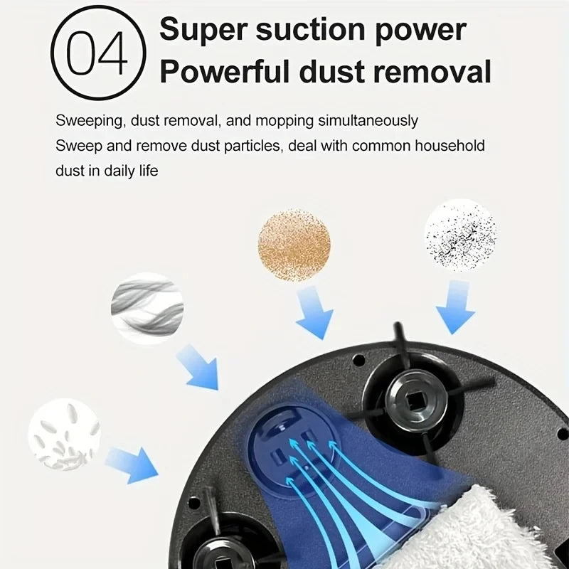 3-in-1 Smart Sweep Robot 4000pa Suction Power Fully Automatic Home Cleaning Machine USB Charge Smart Vacuum Cleaner