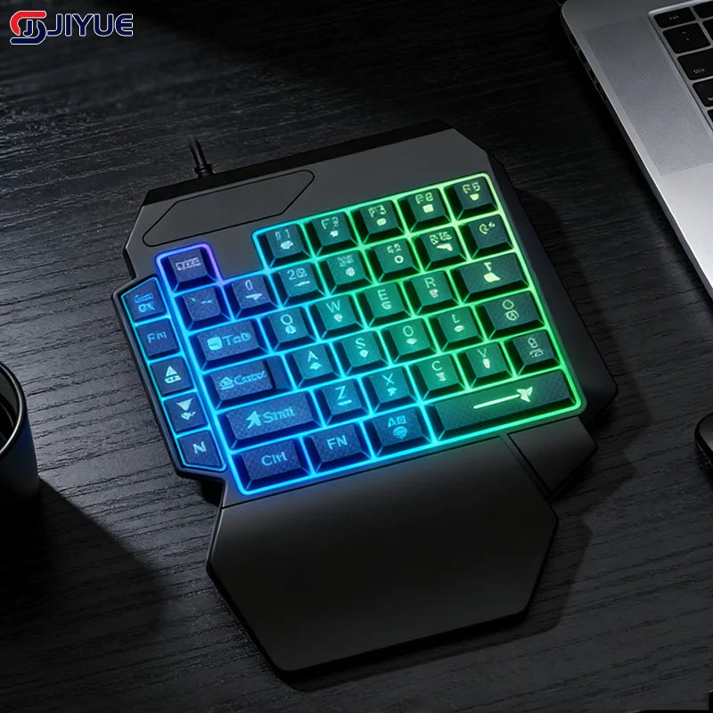 35 Keys Wired Gaming Mechanical Keyboard Desktop Pc Portable Usb Single Hand Keyboard Ultra-slim One Handedly Keyboard
