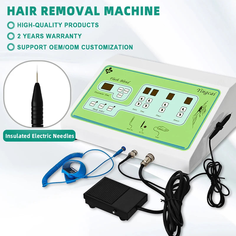 2025 Portable Electrolysis Epilators Removal Device Painless Electrolysis Machine Electric Needle Hair Removal for Men