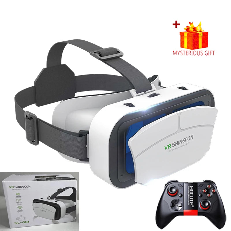 Virtual Reality VR Glasses Headset Viar Devices 3D Helmet Lenses Smart Goggles For Phone Smartphones Cell Viewer Mobile Game Set
