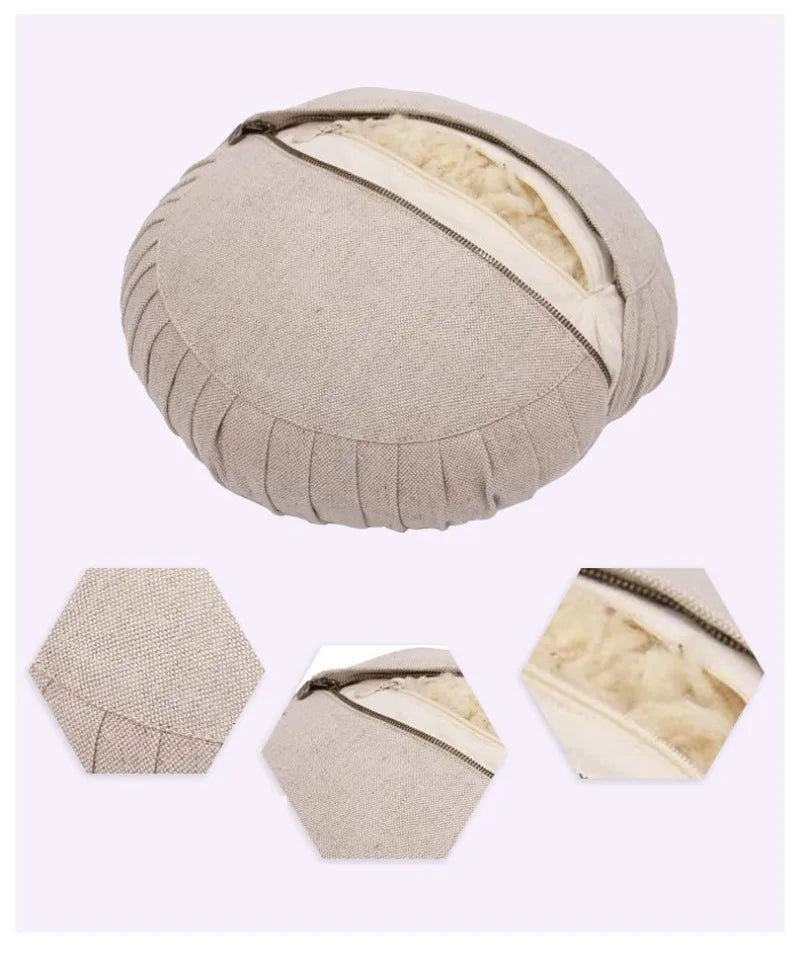 Cotton Cloth Roundness Yoga Mat Household Meditation Exercise Cushion Comfortable Cotton Filling Yoga Cushion Household Supplies