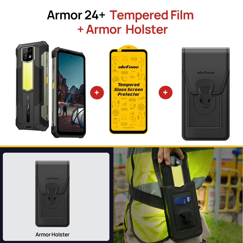 Ulefone Armor 24 Rugged Phone, 22000mAh, Up to 24GB + 256GB, 6.78 ", 120Hz Smartphone, 64MP + 64MP, NFC Phone, Global Version