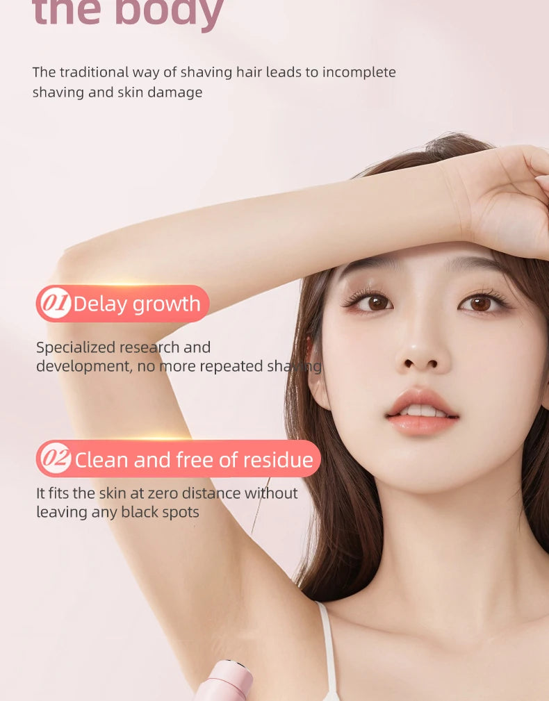 Double Head Electric Epilator Women Rechargeable Painless Hair Remover Shaver for Body Private Areas Bikini Gentle Trimming