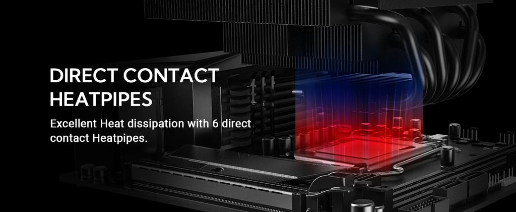 ID-COOLING IS-67-XT Black CPU Cooler Low Profile 67mm Height  CPU Air Cooler 6 Heatpipes 120x120x15mm Slim Fan,For LGA1700/AM5