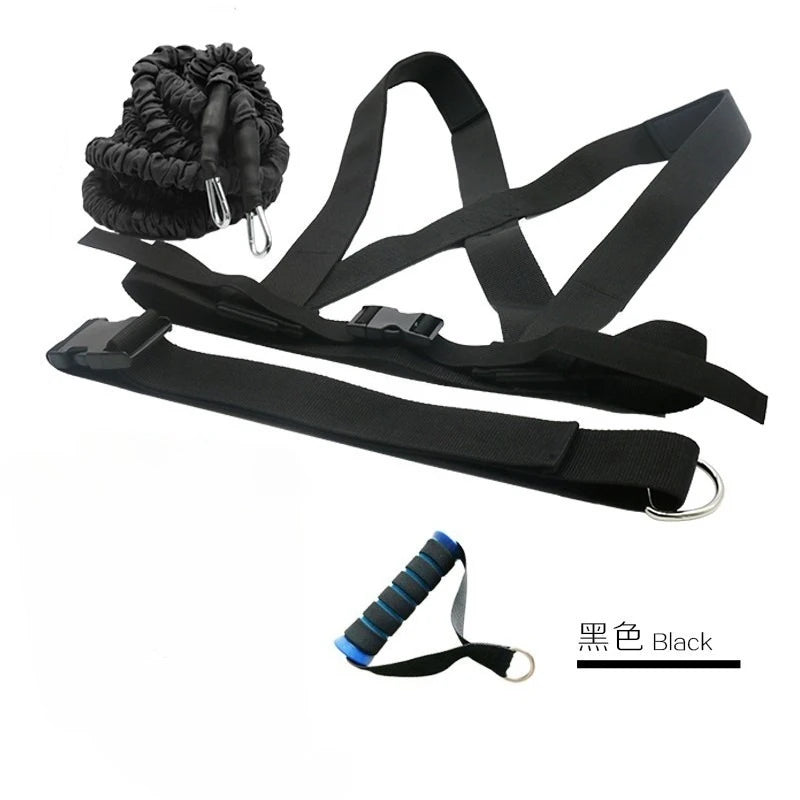 Double Resistance Training Rope Elastic Band for Track and Field Running, Explosive Power, Jumping & Physical Fitness Training