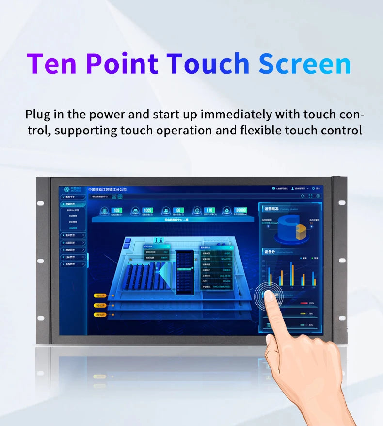 18.5 Inch 1920*1080 Industrial Touch Monitor HDMI VGA USB LCD Display VESA Wall Mount Open Frame Embedded Monitor For Equipment
