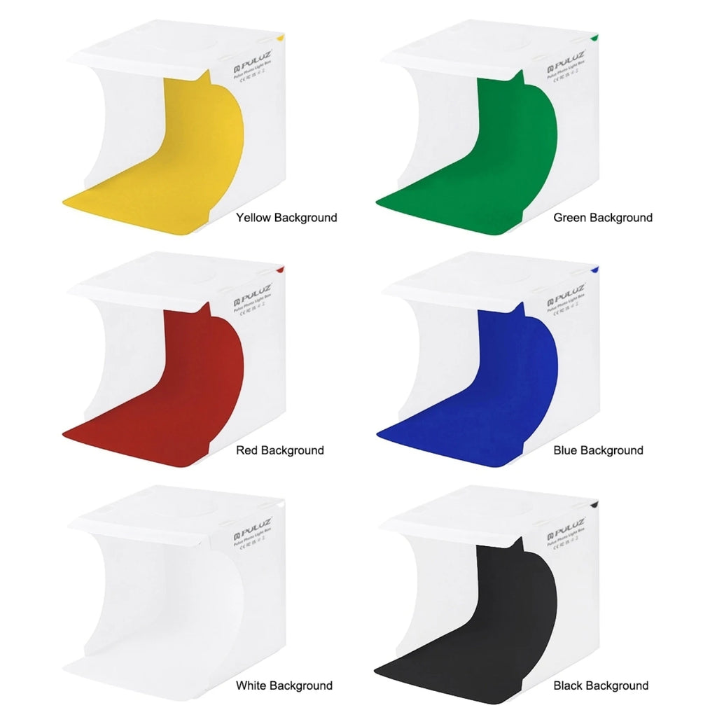 Profession Mini Folding Lightbox Photography Photo Studio Softbox 2 LED Light Soft Box Photo Background Kit for DSLR Camera