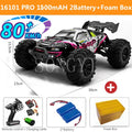 1:16 80km/h Brushless RC Drift Car With LED Lights 4WD Electric High Speed Racing Remote Control Monster Truck for Kids Adults