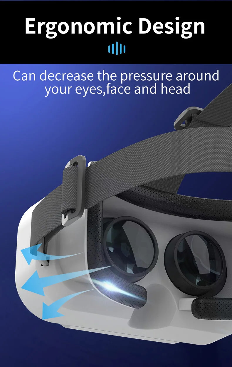 Virtual Reality VR Glasses Headset Viar Devices 3D Helmet Lenses Smart Goggles For Phone Smartphones Cell Viewer Mobile Game Set