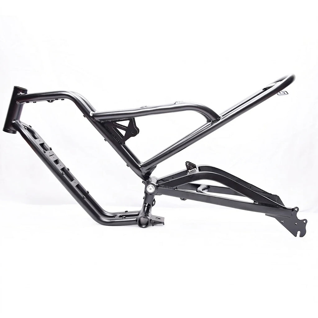 Premium 20" Softtail Electric Fat Tire Bike Frame Full Suspension 6061 Aluminum Alloy for Off-Road Snow E-Bike