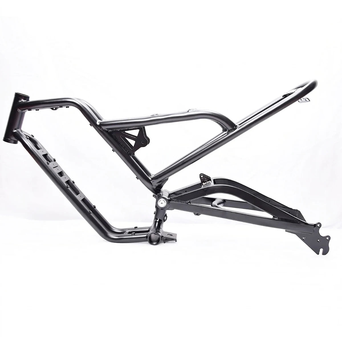 Premium 20" Softtail Electric Fat Tire Bike Frame Full Suspension 6061 Aluminum Alloy for Off-Road Snow E-Bike