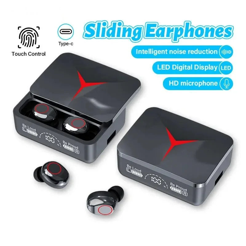 Wireless Headphones Gaming Headsets Bluetooth 5.3 Stereo Sports Earbuds Earphones LED Digital Display With Mic For iPhone Xiaomi