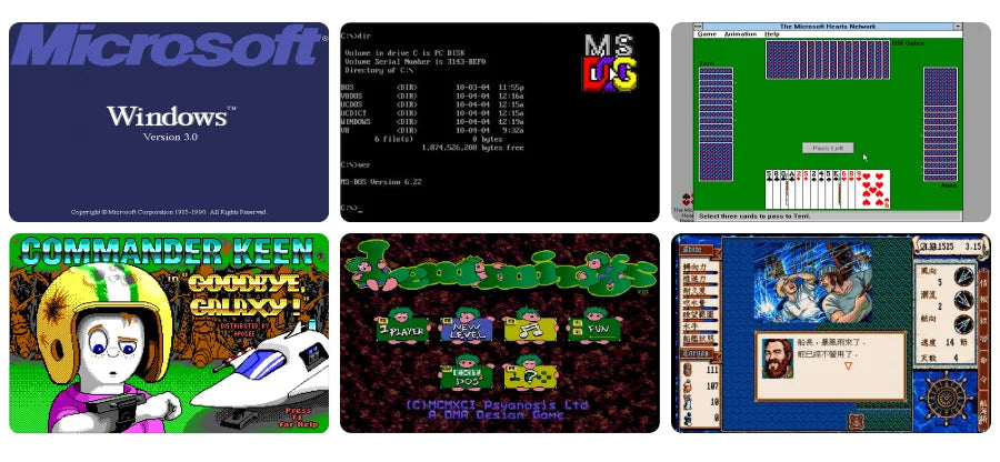 Pocket8086 Retro DOS Computer Windows3.0 8086 CPU Black