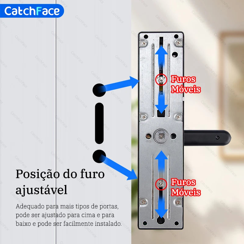 Brazil Tuya Smart Door Lock Portuguese Voice Digital Electronic Lock WIFI APP Fingerprint Password RFID Unlock For Home