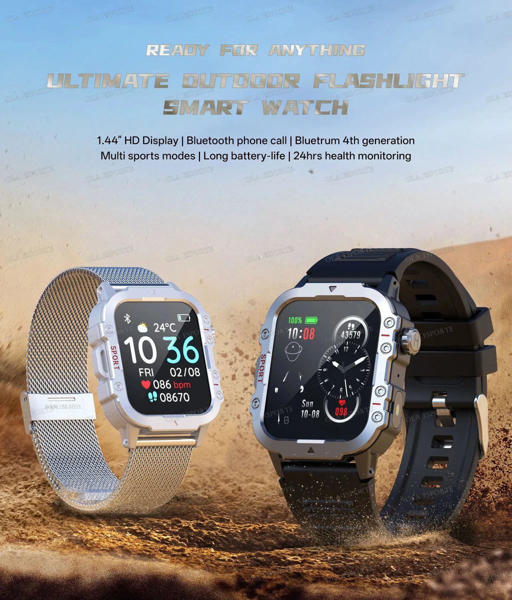 2025 New SmartWatch Men For Women Militray Outdoor GPS Track Sport Watches Heart Rate Sleep Waterproof Smart Watch IOS Android