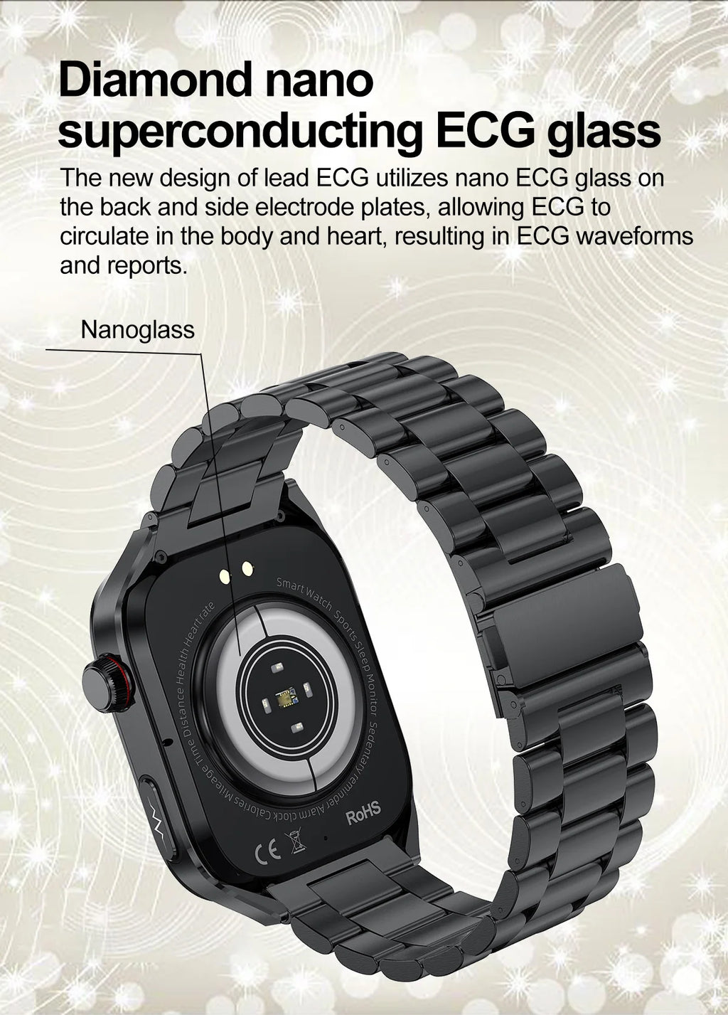 2026 New Smart Watch 2.04-inch AMOLED Screen Bluetooth Call IP68 Waterproof 650mA Sports Smartwatches Men Android Military-Grade