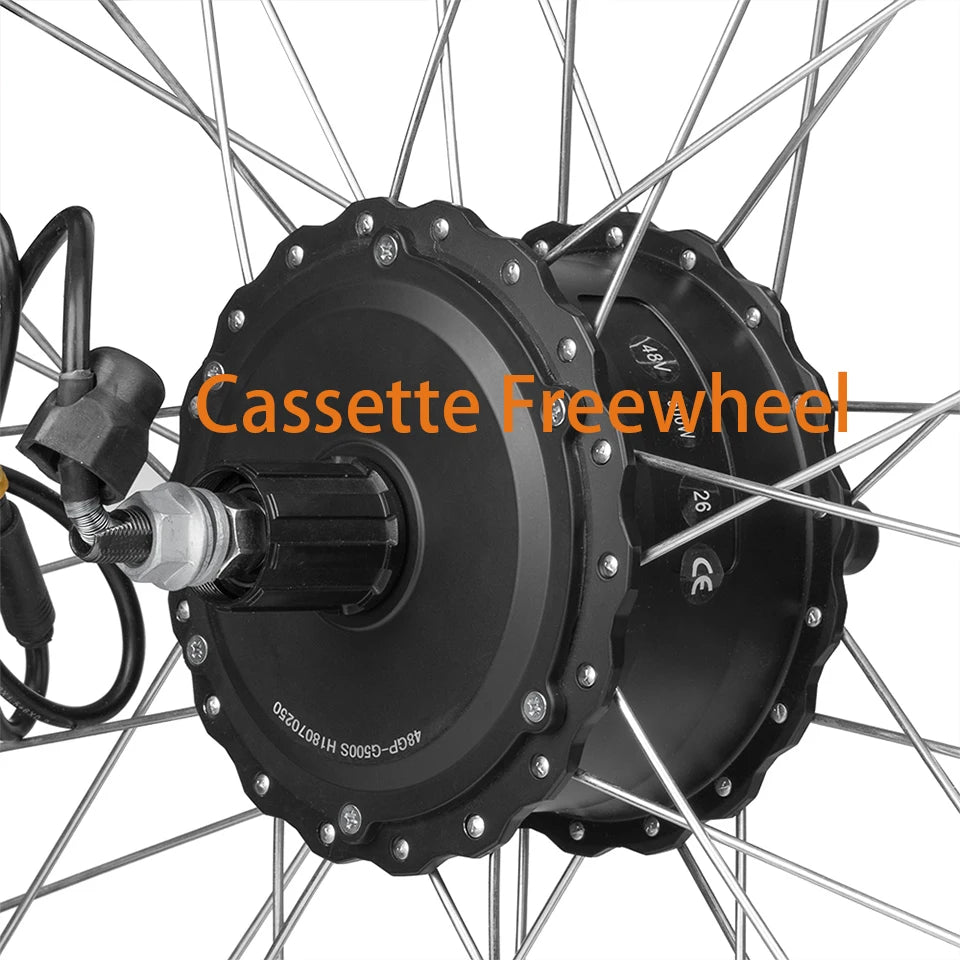 Fat Electric Bike 36V 48V 500W 750W Electric Fat tire Snow Bike Front Rear Wheel Hub Motor 4.0Tyre  20in 24in 26in