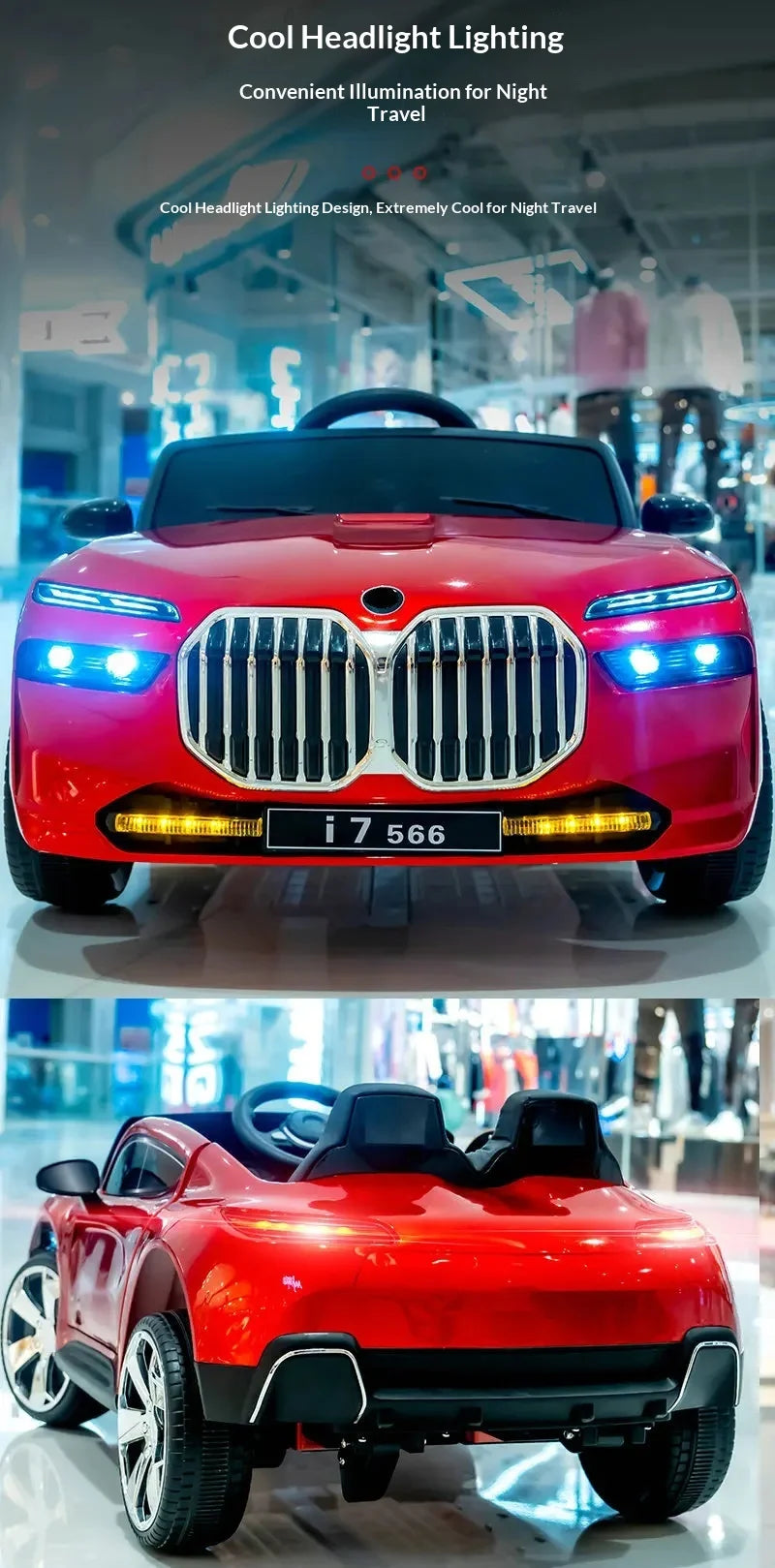 12V Big Battery 4 Drive Load 50KG New Children's Electric Vehicle Remote Control Charging Baby Toy Car Seatable Carriage