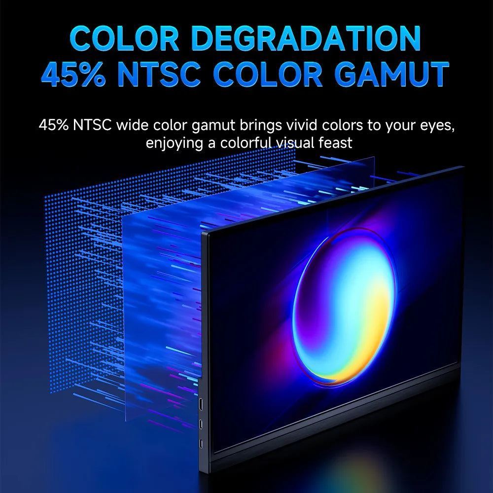 MUCAl 15.6 inch Portable Monitor FHD 1920*1080 Travel Gaming 15.6" Display Screen for Laptop Phone Switch ps4 ps5 XboX MacBook