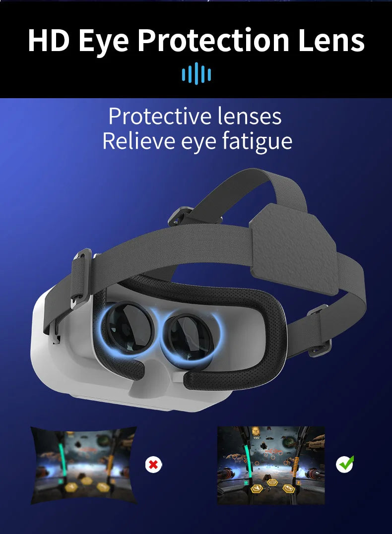Virtual Reality VR Glasses Headset Viar Devices 3D Helmet Lenses Smart Goggles For Phone Smartphones Cell Viewer Mobile Game Set