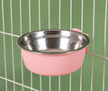 Hanging Automatic Pet Cat Food Feeder with 30oz Bowl and 500ml Water Dispenser Bunny Gravity Feeding Station Waterer Set Feeder