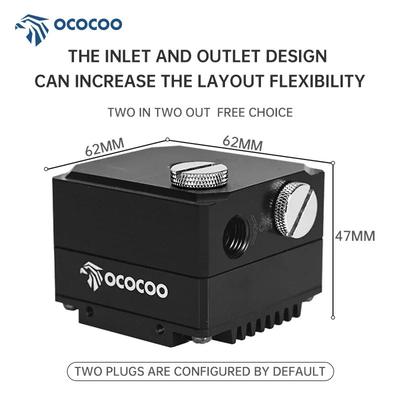 OCOCOO H06A water pump for PC water cooling CPU liquid cooler pump 600L/H DC 12V with PWM Intelligent Temperature Regulation