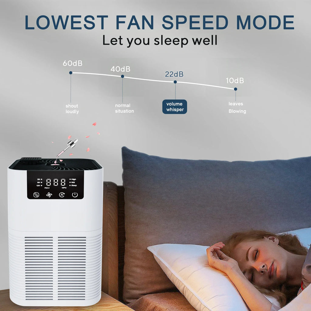 Air Cleaner for Home Household with HEPA Filter Portable Small Air Purifier 110v 220v