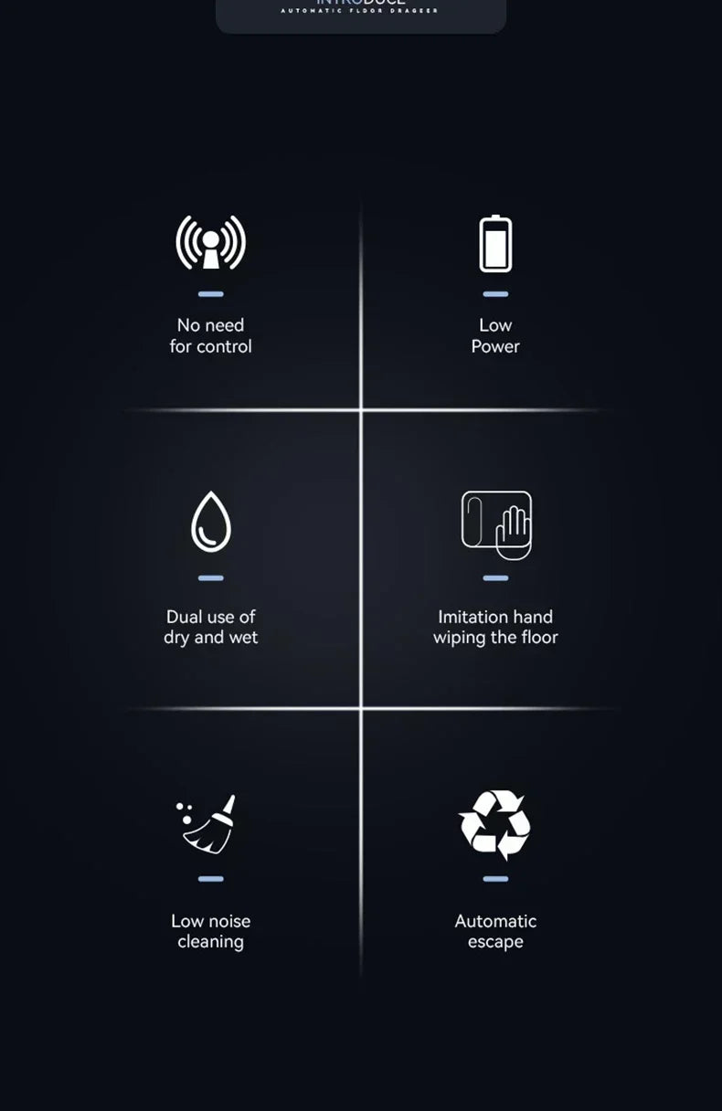 Smart Robotic Vacuum Cleaner 2000Pa Strong Suction Auto Mopping Wireless App Control Auto-Charging for Pet Hair Hard Floor