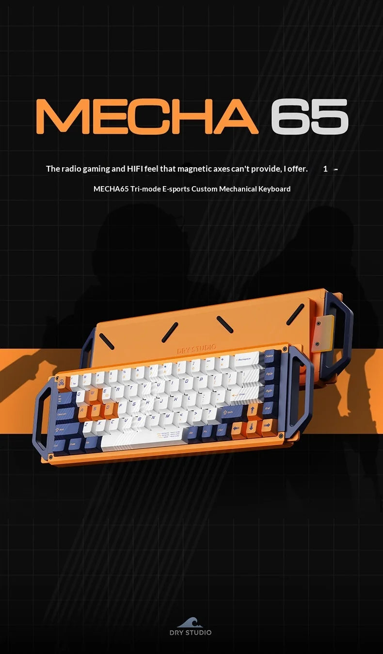 Angry Miao MECHA 65 Gaming Mechanical Keyboard 1MS Low Latency Wireless 1000hz Polling Rate 65 Layout HiFi Switch Aluminum shell