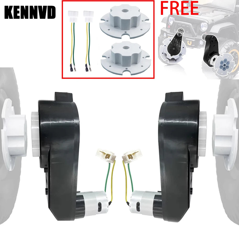 2PCS Kids Electric Car GearBox With 12V 24V High-Speed Motor, Ride On Vehicles Motor Upgrade 12V Motor Engine for Ride On Car