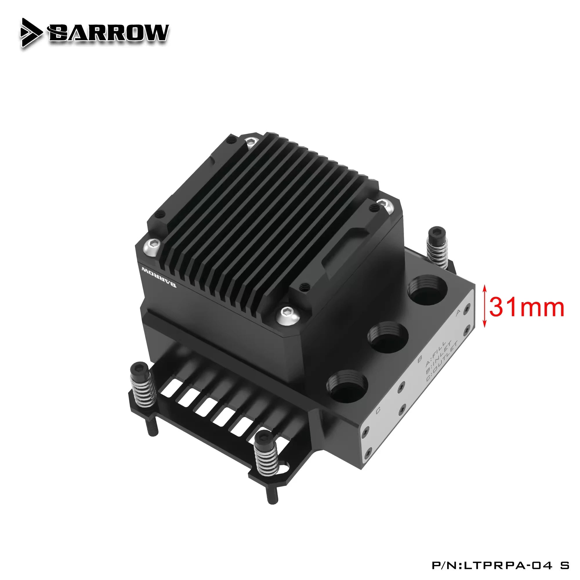 Barrow CPU Water Block with Integrated Pump Reservoir POM/Acrylic CPU Cooler for AMD AM3 AM4 AM5/INTEL 1700 1200 115X X99 Socke