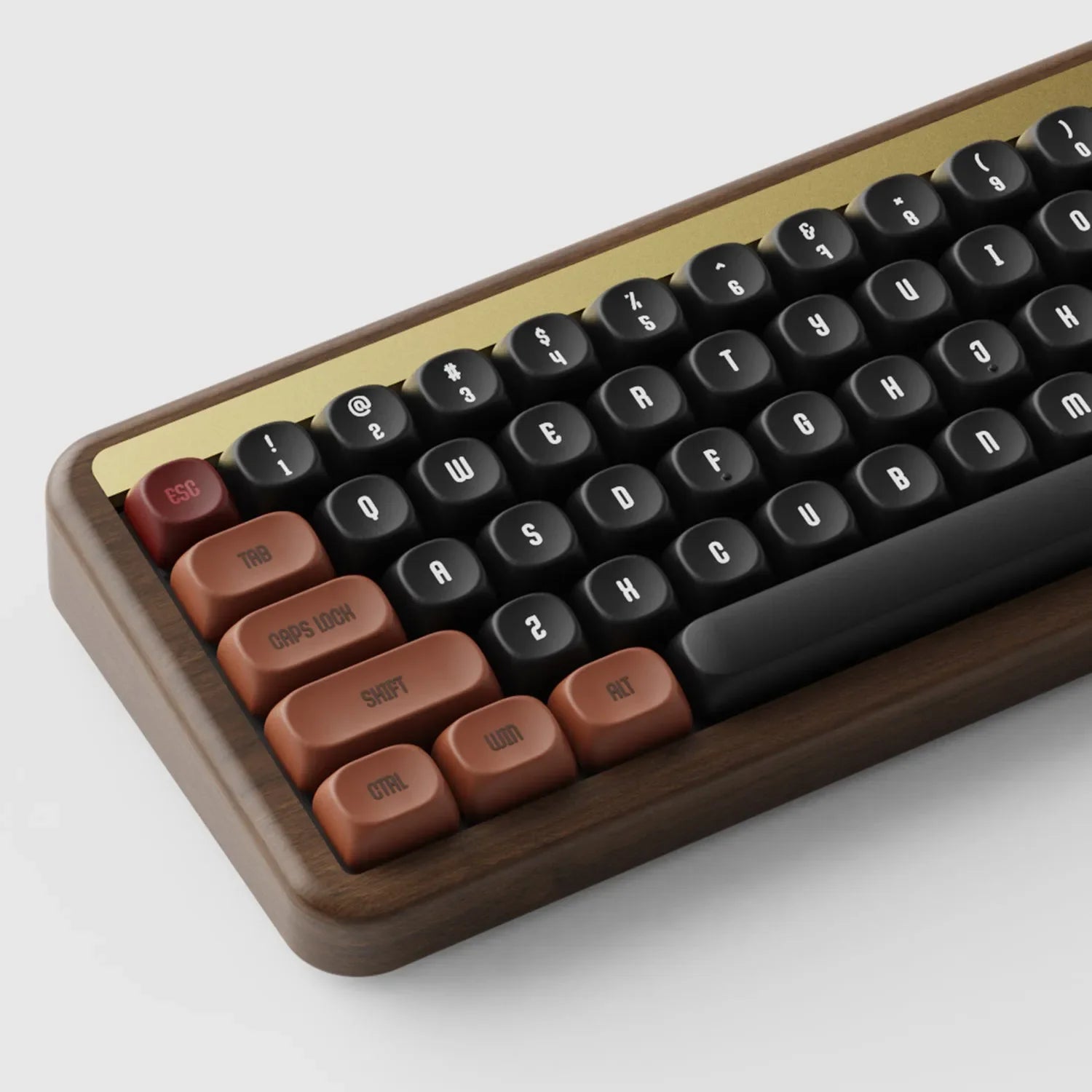 MU01/2 68key Wooden Mechanical Keyboard MOA Profile Custom RGB Hot-swappable BT 5.0/2.4G Wireless & Type-C Wired Gaming Keyboard