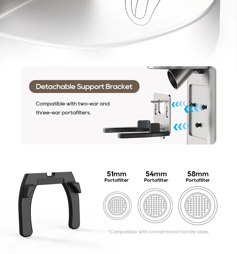 HiBREW Automatic Coffee Mill Electric Coffee Grinder with 48 Gears for Espresso American Coffee Pour Over Visual Bean Storage G7