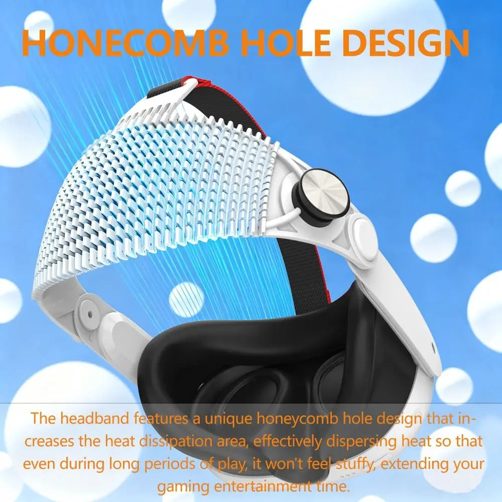 Upgraded Adjustable VR Headbands Breathable Ergonomic Head Strap Durable Soft Silicone VR Accessories for Meta Ques t3/Quest 3S
