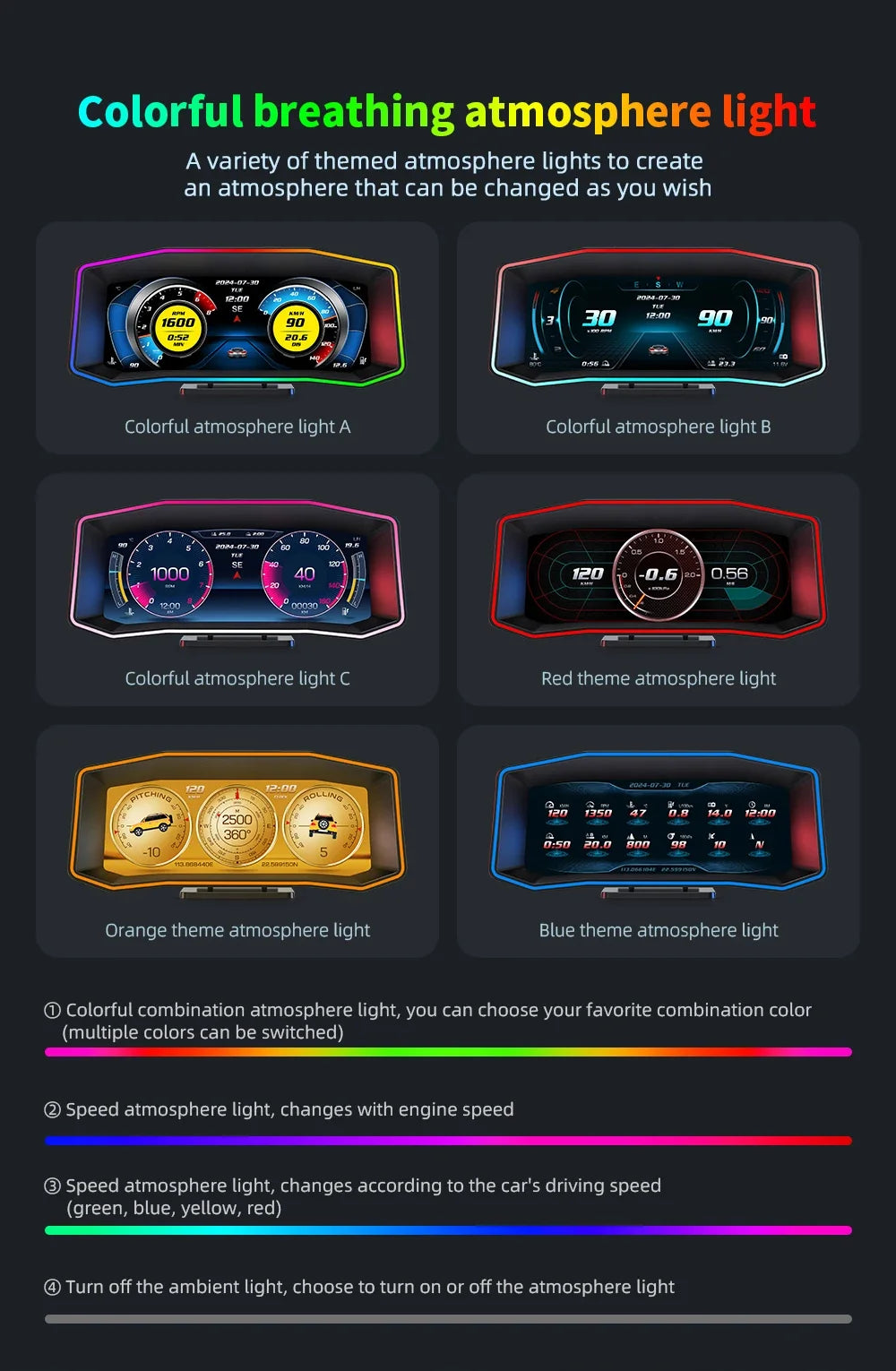 Newest P4 Car OBD2 Head Up Display For HUD On Board Computer Digital Overspeed Alarm Universal Auto Electronic Accessories Smart