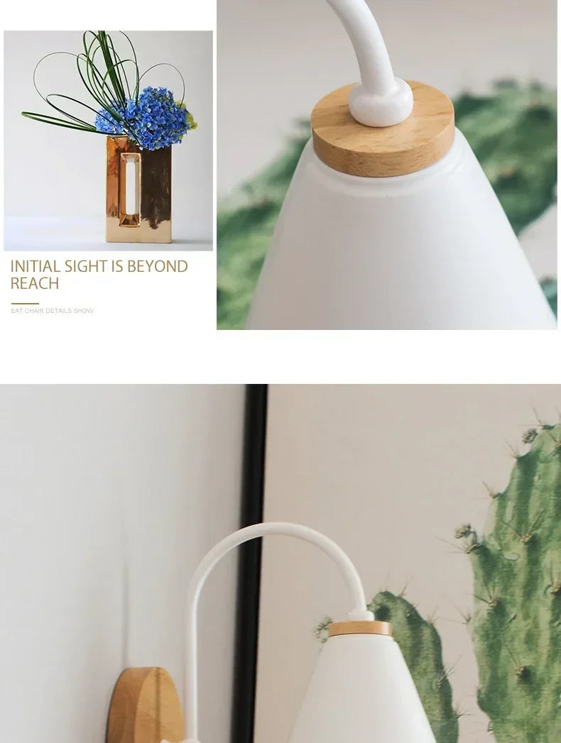 Nordic Wall Sconce Light Fixture for Bedroom Bedside Living Room Lighting Luminaire Lamp Indoor Wooden decor retro