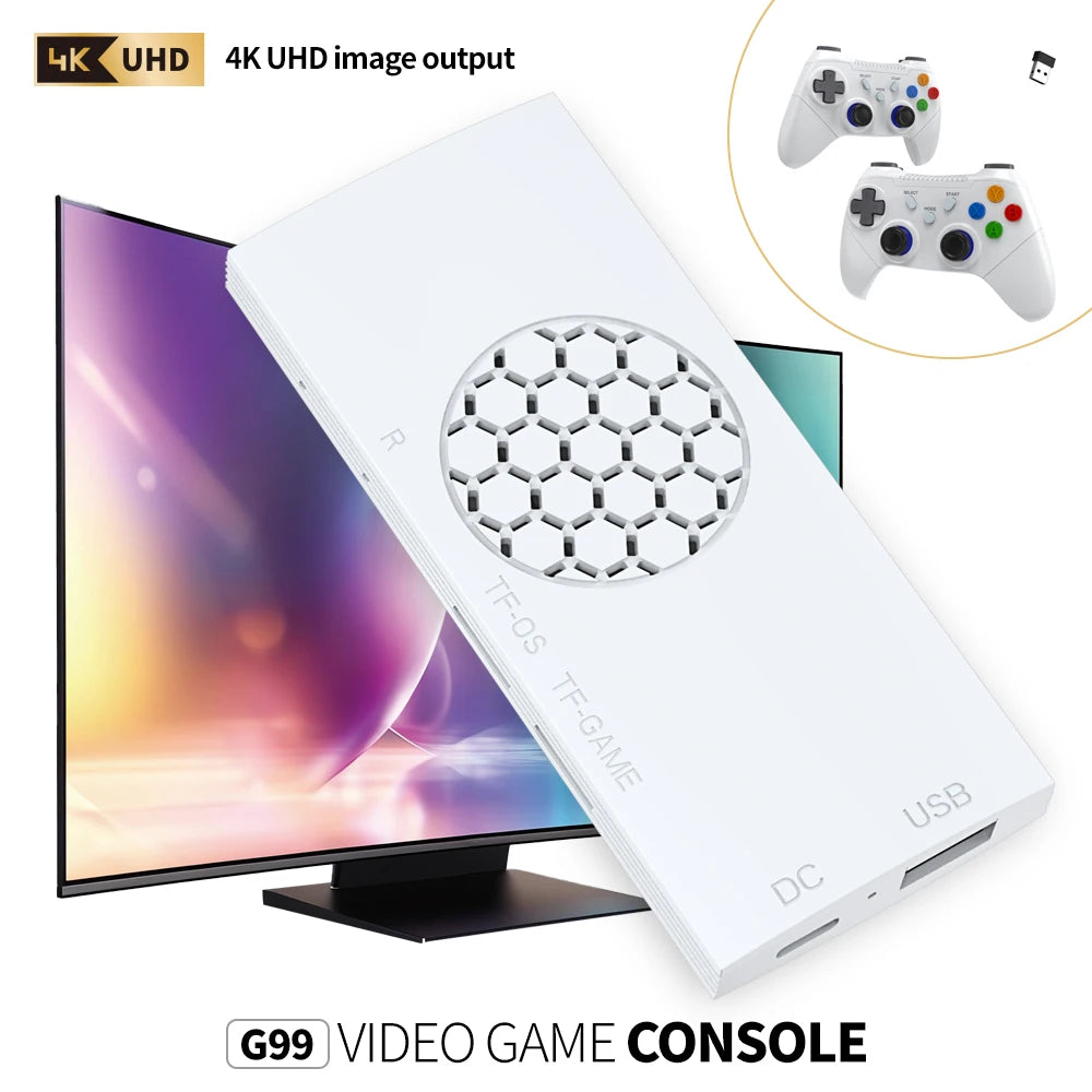 8-Core Processor Game Console G99 for P1/P2/FC(Over 35 Emulators) with 4K HD Display,2.2GHz Frequency & Multi-Language Support