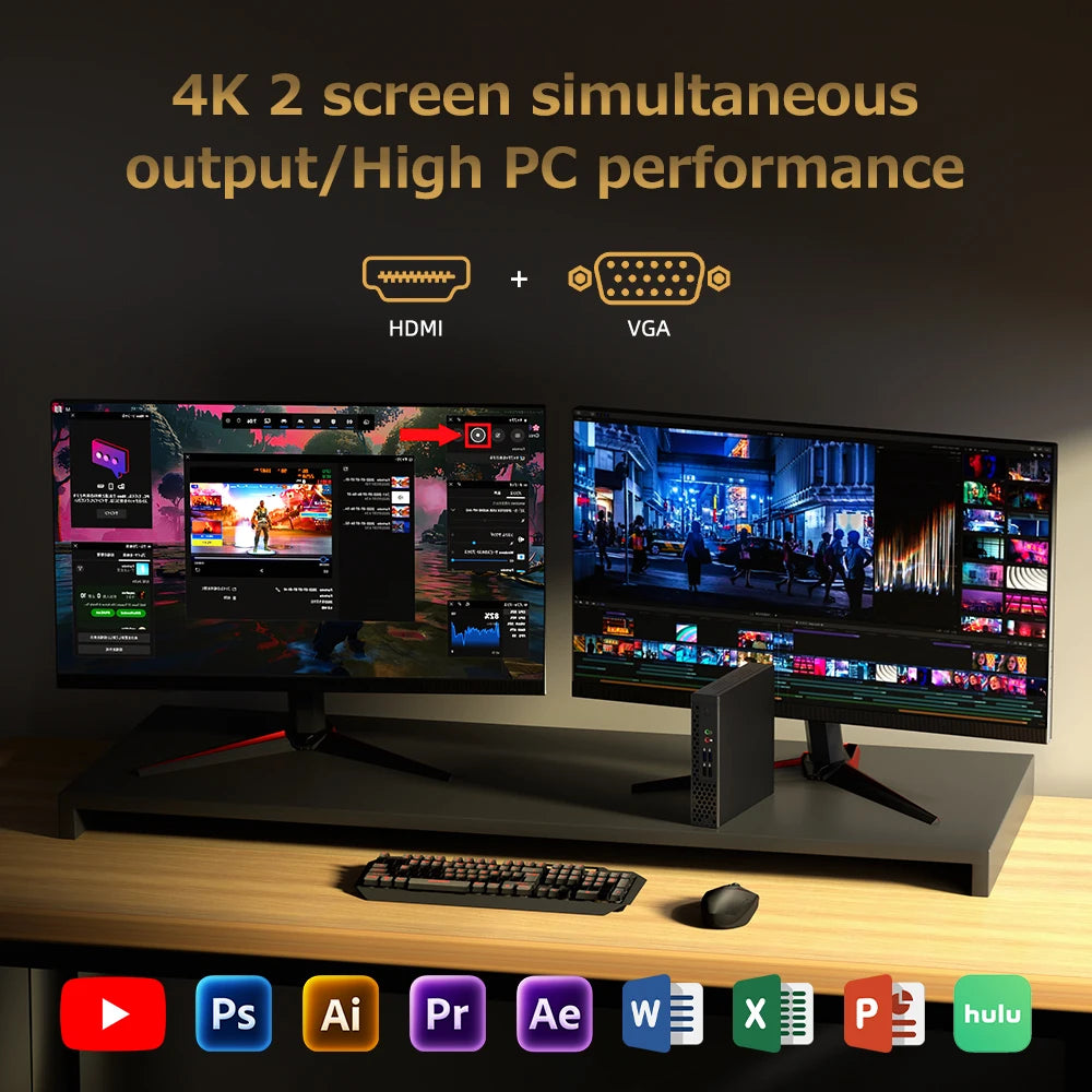 ZXIPC Mini PC AMD Ryzen 7 5700U R3 4300U Windows 11 32GB 1TB eMMC Wifi BT4.2 Mini Gamer Computer Pocket Office mini pc